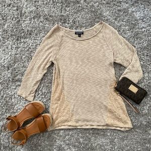 Cream 3/4 Sleeve Top